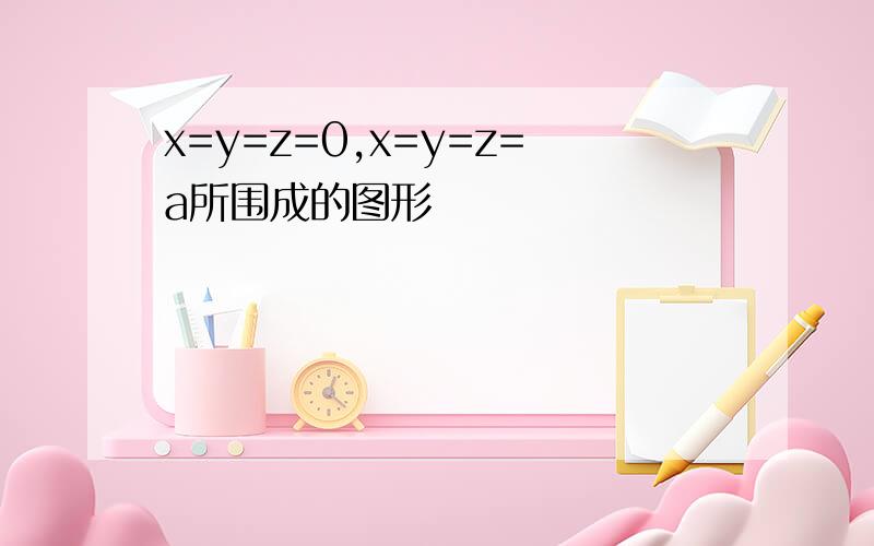 x=y=z=0,x=y=z=a所围成的图形