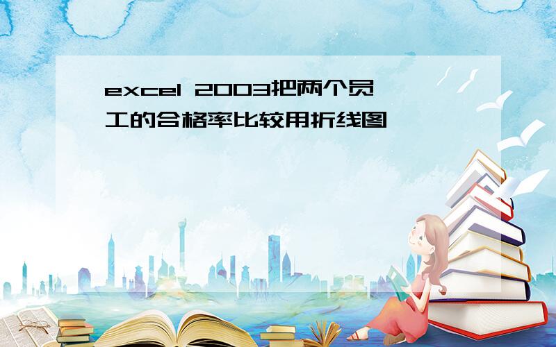 excel 2003把两个员工的合格率比较用折线图