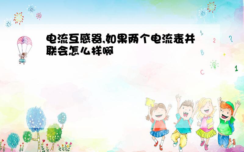 电流互感器,如果两个电流表并联会怎么样啊