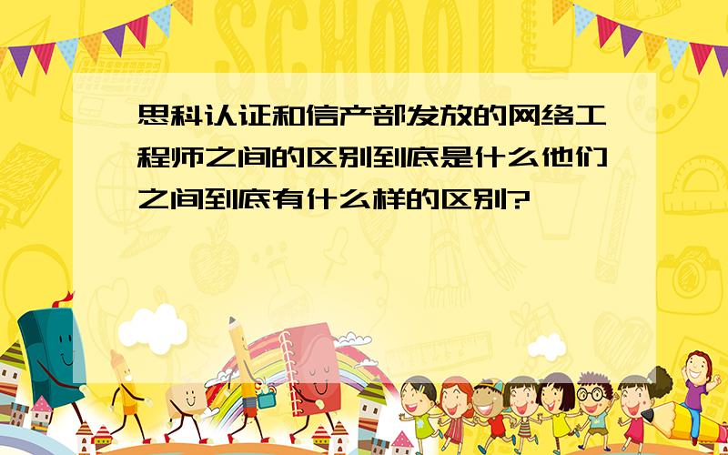 思科认证和信产部发放的网络工程师之间的区别到底是什么他们之间到底有什么样的区别?