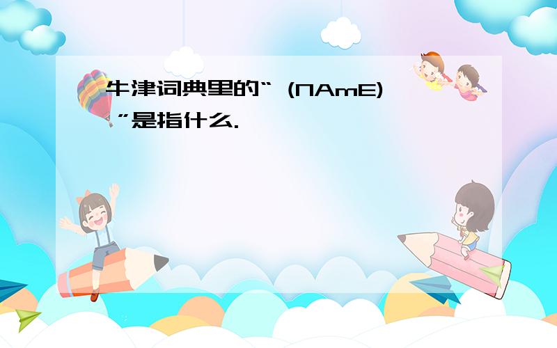 牛津词典里的“ (NAmE) ”是指什么.