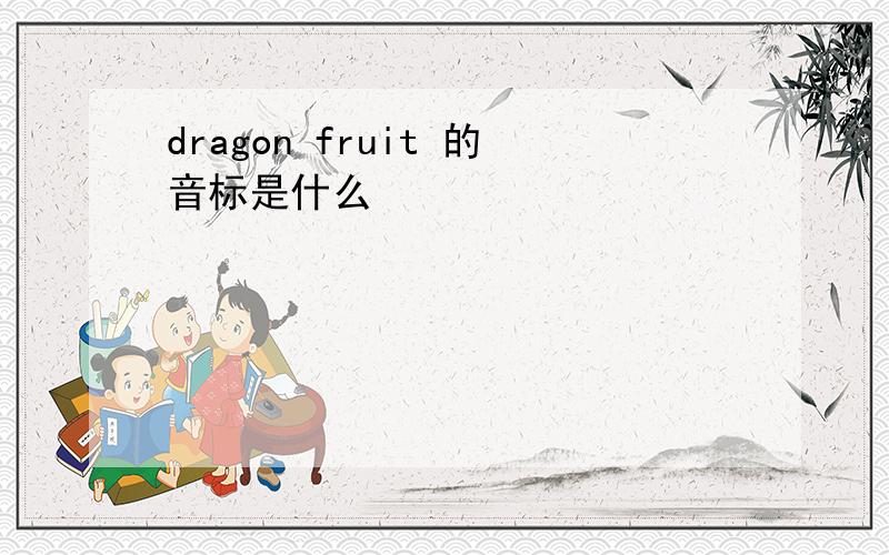 dragon fruit 的音标是什么