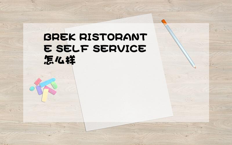 BREK RISTORANTE SELF SERVICE怎么样