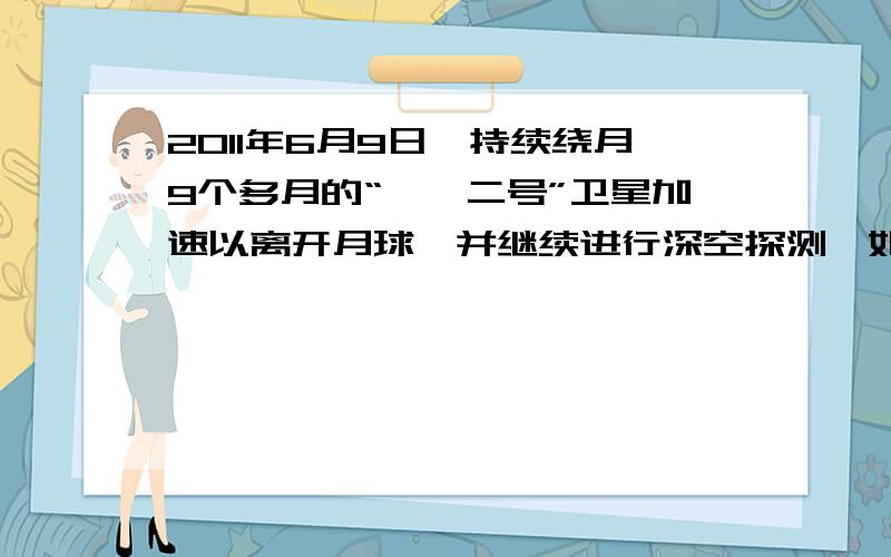 2011年6月9日,持续绕月9个多月的“嫦娥二号”卫星加速以离开月球,并继续进行深空探测,如图所示,A、B为根据表中指令可知,使“嫦 娥二号”卫星加速离月的信号应为（ ）A．11011 01110 B．00100 0