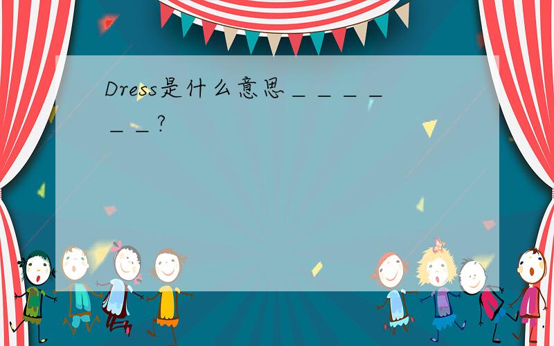 Dress是什么意思＿＿＿＿＿＿?