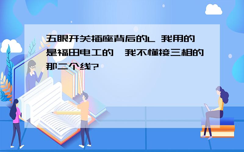 五眼开关插座背后的L 我用的是福田电工的,我不懂接三相的那二个线?