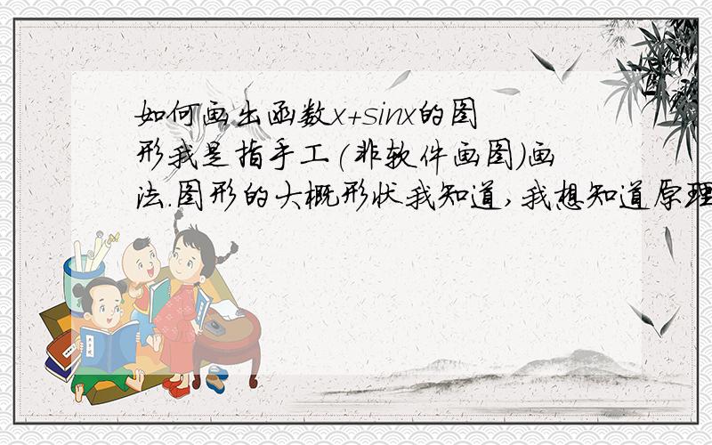 如何画出函数x+sinx的图形我是指手工(非软件画图)画法.图形的大概形状我知道,我想知道原理,书上说是用叠加法,我不太懂 .