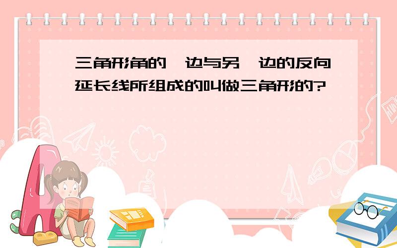 三角形角的一边与另一边的反向延长线所组成的叫做三角形的?