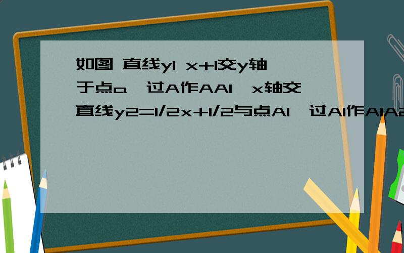 如图 直线y1 x+1交y轴于点a,过A作AA1∥x轴交直线y2=1/2x+1/2与点A1,过A1作A1A2∥y轴交直线y1于点A2、、按这个方式操作,点A2013的坐标为——?y1=x+1