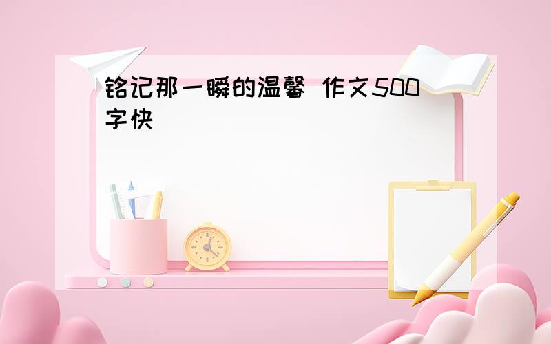 铭记那一瞬的温馨 作文500字快