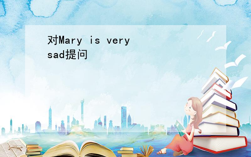 对Mary is very sad提问