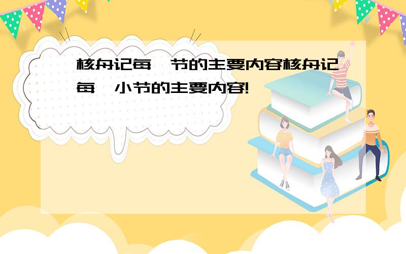 核舟记每一节的主要内容核舟记每一小节的主要内容!