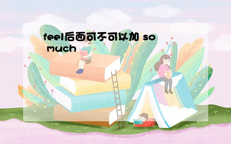 feel后面可不可以加 so much