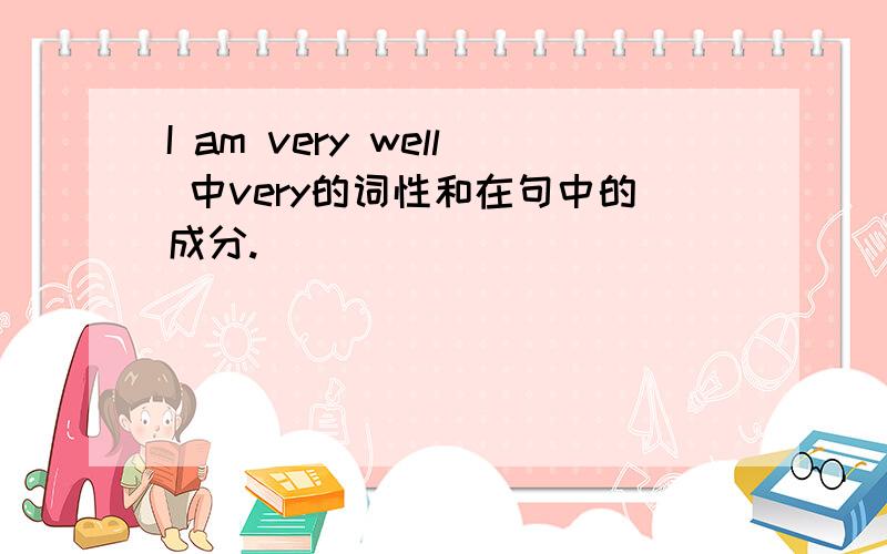 I am very well 中very的词性和在句中的成分.