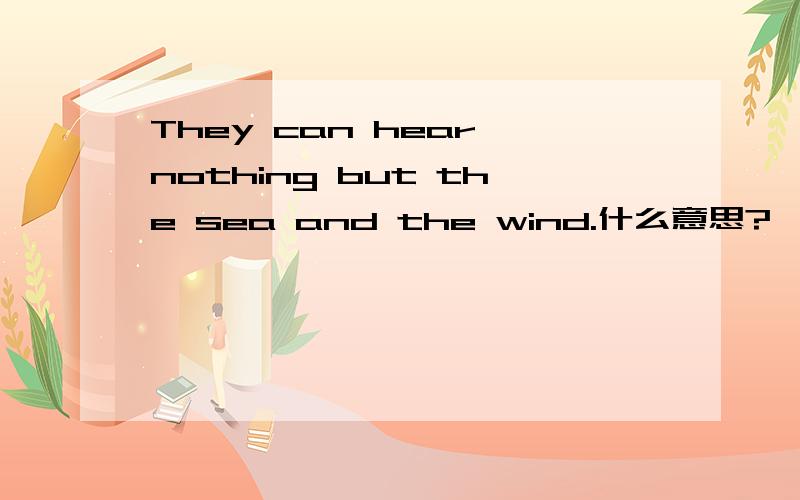They can hear nothing but the sea and the wind.什么意思?