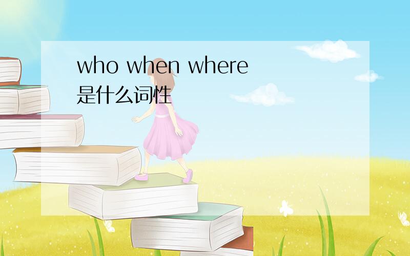 who when where是什么词性