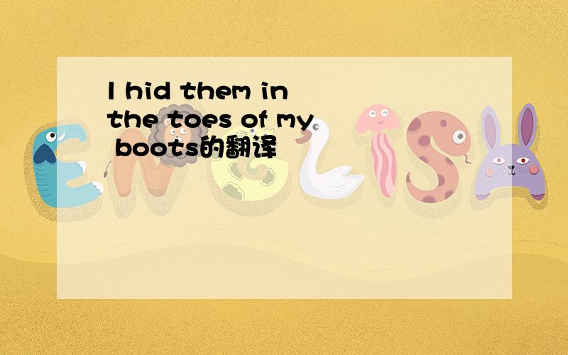 l hid them in the toes of my boots的翻译