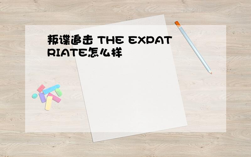 叛谍追击 THE EXPATRIATE怎么样