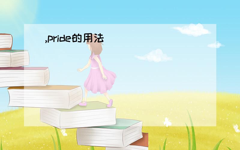 ,pride的用法