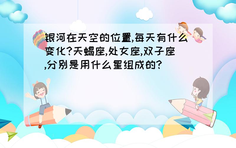 银河在天空的位置,每天有什么变化?天蝎座,处女座,双子座,分别是用什么星组成的?