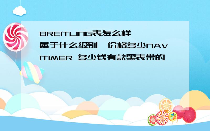 BREITLING表怎么样,属于什么级别,价格多少NAVITIMER 多少钱有款黑表带的