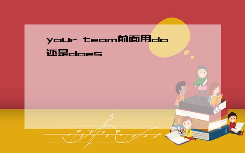 your team前面用do还是does
