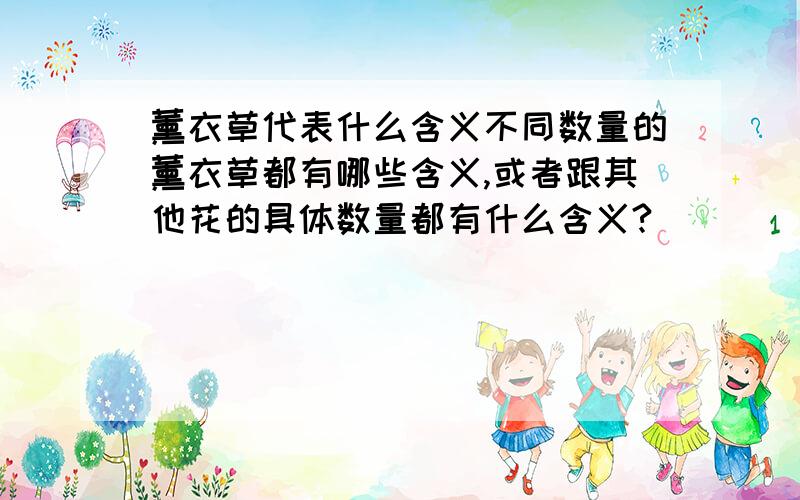 薰衣草代表什么含义不同数量的薰衣草都有哪些含义,或者跟其他花的具体数量都有什么含义?