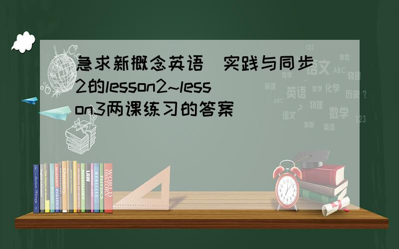 急求新概念英语（实践与同步）2的lesson2~lesson3两课练习的答案