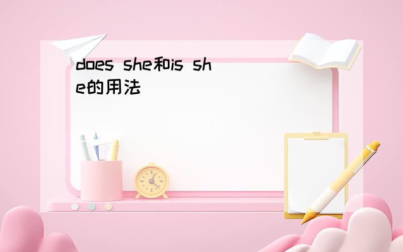 does she和is she的用法