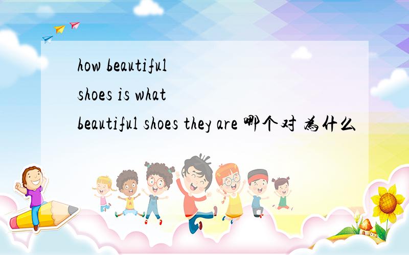 how beautiful shoes is what beautiful shoes they are 哪个对 为什么