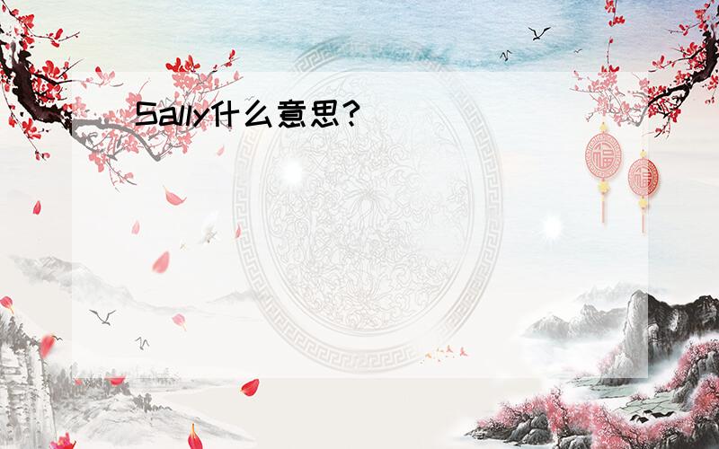 Sally什么意思?