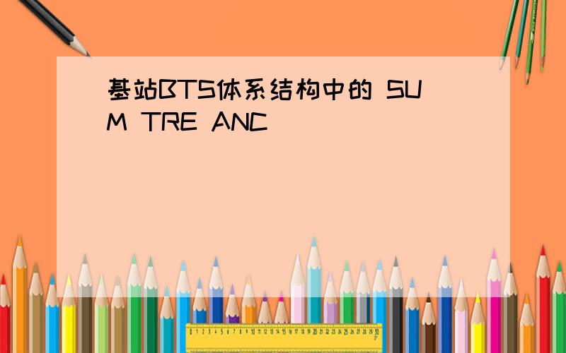 基站BTS体系结构中的 SUM TRE ANC