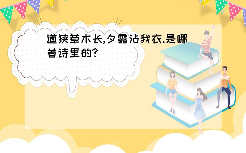 道狭草木长,夕露沾我衣.是哪首诗里的?