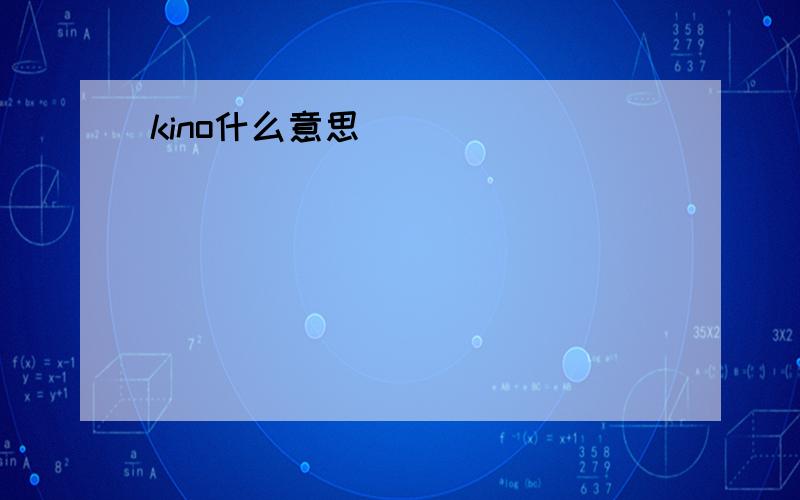 kino什么意思