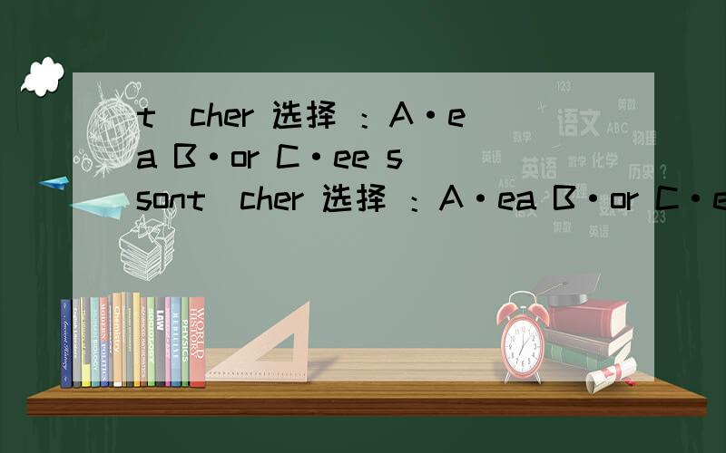 t_cher 选择 ：A·ea B·or C·ee s_sont_cher 选择 ：A·ea B·or C·ee s_son 选择：A·ea B·in C·en