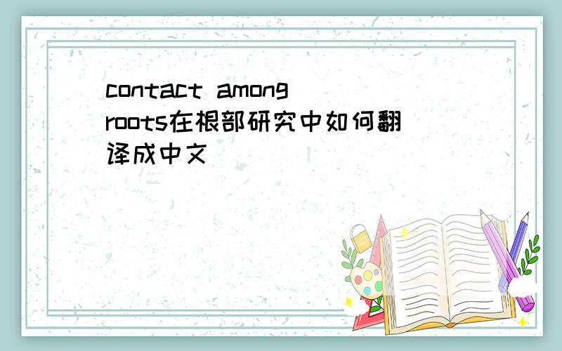 contact among roots在根部研究中如何翻译成中文