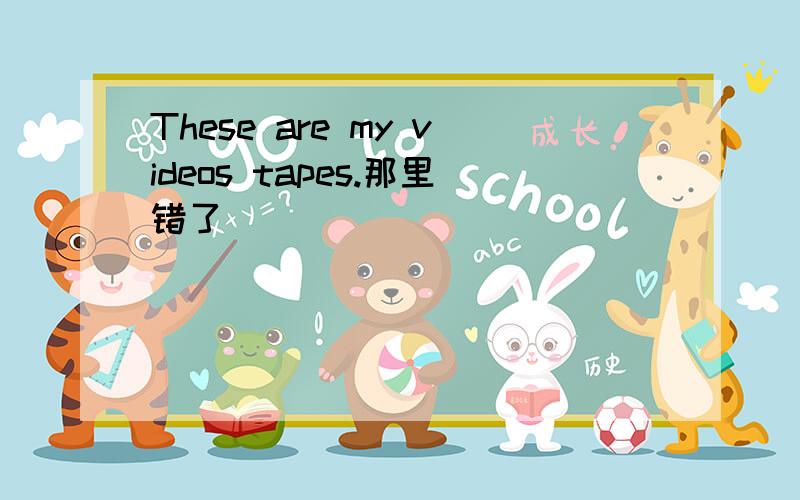 These are my videos tapes.那里错了