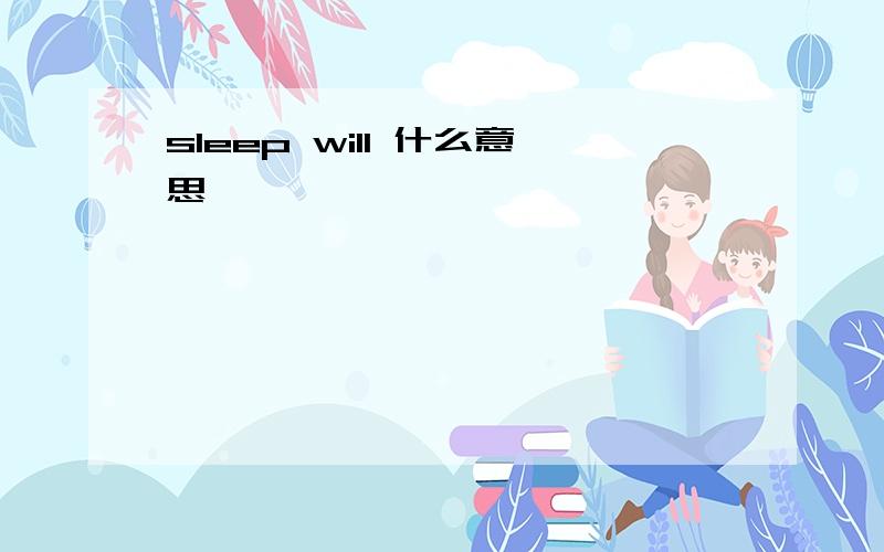 sleep will 什么意思