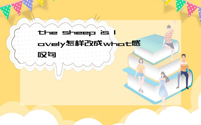 the sheep is lovely怎样改成what感叹句