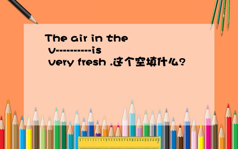 The air in the v----------is very fresh .这个空填什么?