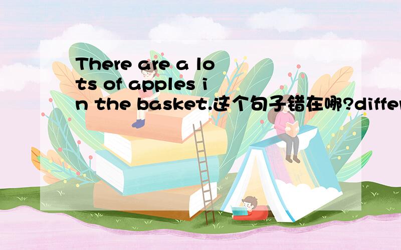 There are a lots of apples in the basket.这个句子错在哪?different,choose在第三人称要不要加s呢?还有Many students like ______（watch）football matches那括号里面的watch要不要加es?
