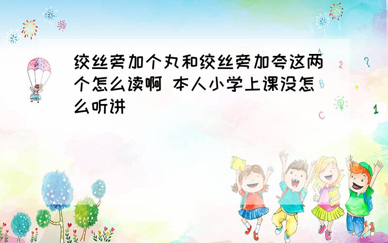 绞丝旁加个丸和绞丝旁加夸这两个怎么读啊 本人小学上课没怎么听讲