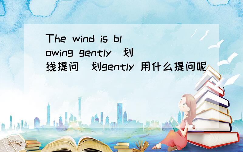 The wind is blowing gently（划线提问）划gently 用什么提问呢