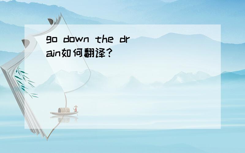 go down the drain如何翻译?