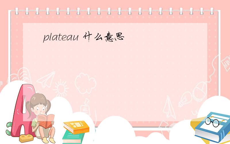 plateau 什么意思