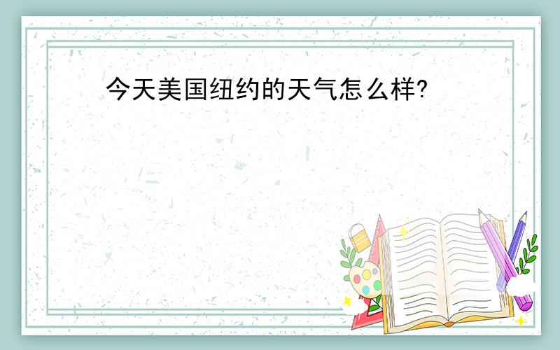 今天美国纽约的天气怎么样?