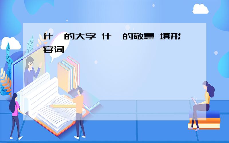 什麽的大字 什麽的敬意 填形容词