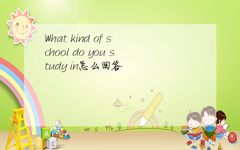 What kind of school do you study in怎么回答