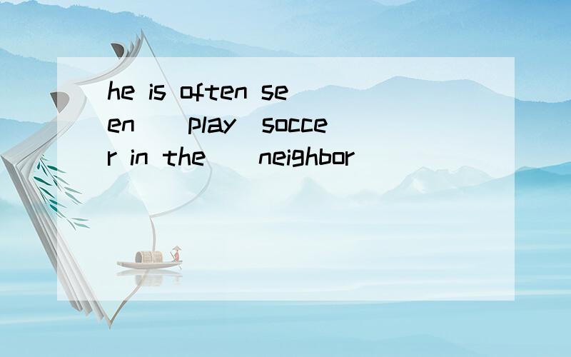 he is often seen_(play)soccer in the_(neighbor)