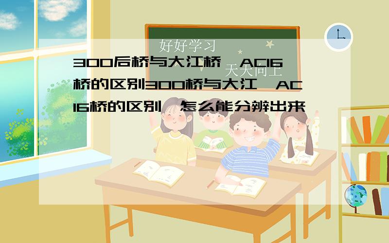 300后桥与大江桥、AC16桥的区别300桥与大江、AC16桥的区别,怎么能分辨出来